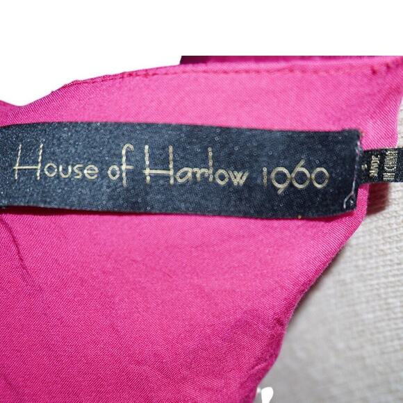 House of Harlow 1960 Pink One Shoulder Wide Leg Jumpsuit – Size Small - Picture 8 of 8